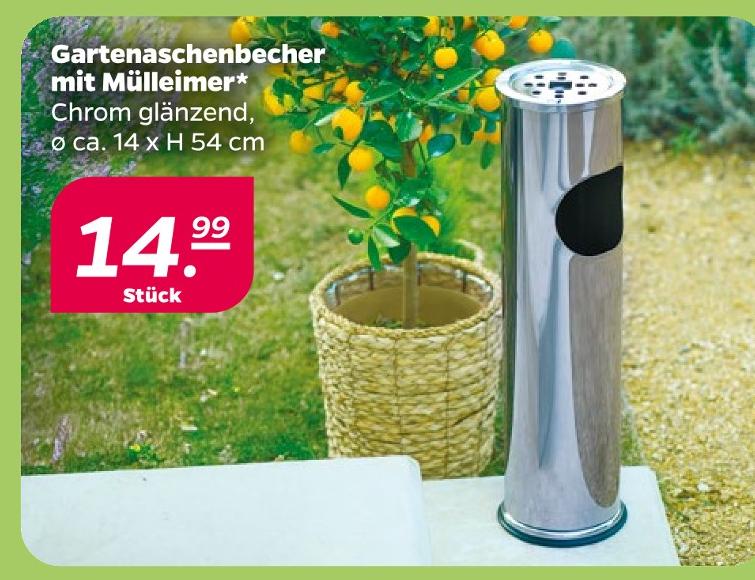 Gartenaschenbecher mit Mülleimer