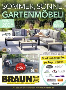 Gartenmöbel im BRAUN Möbel-Center Prospekt "SOMMER, SONNE, GARTENMÖBEL" mit 4 Seiten (Freiburg (Breisgau))