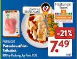 Putenbrustfilet-Teilstück im Angebot bei ALDI SÜD in Bottrop Putenbrustfilet-Teilstück Angebote von FAIR & GUT bei ALDI SÜD Bottrop für 7,49 €