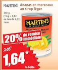 Promo Ananas en morceaux au sirop léger à 1,64 € dans le catalogue Norma à Benfeld