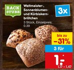 Weltmeister-, Sonnenblumen- und Kürbiskernbrötchen Angebote bei Netto Marken-Discount Schorndorf für 1,00 €