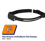 Kopfleuchte im Action Prospekt Aufladbare Stirnlampe von Werckmann im aktuellen Action Prospekt für 3,49 €