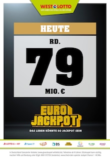 Aktueller Westlotto Prospekt "Heute rd. 79 Mio. €" Seite 1 von 3 Seiten