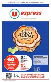 Promos Lait De Brebis Bio dans le catalogue "U Express" de U Express à la page 1 Promos Lait De Brebis Bio dans le catalogue "U Express" de U Express à la page 1