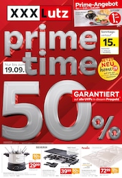 XXXLutz Möbelhäuser Prospekt für Wörth, Kr Erding und Umgebung: „prime time 50%“, 16 Seiten, 09.09.2024 - 22.09.2024