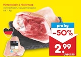 Aktuelles Hintereisbein / Hinterhaxe Angebot bei Netto Marken-Discount in Bremerhaven ab 2,99 €