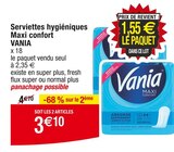 Promo Serviettes hygiéniques Maxi confort à 3,10 € dans le catalogue Cora à Lambersart