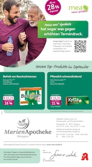 mea - meine apotheke Prospekt der Woche "Unsere September-Angebote" Seite 1, 01.09.2025 bis 30.09.2025 für Mengen Aktueller mea - meine apotheke Prospekt "Unsere September-Angebote" Seite 1 von 4 Seiten für Mengen