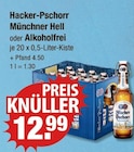 Münchner Hell oder Alkoholfrei von Hacker-Pschorr im aktuellen V-Markt Prospekt für 12,99 €