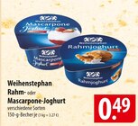 Weihenstephan Rahm- oder Mascarpone-Joghurt Angebote bei famila Nordost Stralsund für 0,49 €