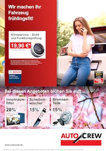 Aktueller AutoCrew Prospekt für Bebensee und Ungebung, Seiten zum blättern AutoCrew Prospekt Wir machen Ihr Fahrzeug frühlingsfit! mit Seiten in Bebensee und Umgebung