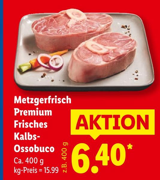 Metzgerfrisch Premium Frisches Kalbs-Ossobuco