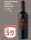 Duca del Salento Primitivo Salento IGT im Angebot bei GLOBUS in Salzgitter Duca del Salento Primitivo Salento IGT Angebote bei GLOBUS Salzgitter für 5,49 €