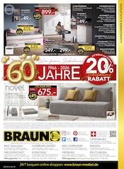 Schreibtisch im BRAUN Möbel-Center Prospekt in Villingen-Schwenningen Aktueller BRAUN Möbel-Center Prospekt mit Schreibtisch, "60 Jahre Braun Möbel Center", Seite 20