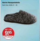 Herren Hauspantolette im V-Markt Prospekt Herren Hauspantolette von im aktuellen V-Markt Prospekt für 9,95 €