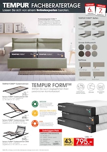 Matratze im Zurbrüggen Prospekt "Tempur Fachberatertage" mit 4 Seiten (Bottrop)