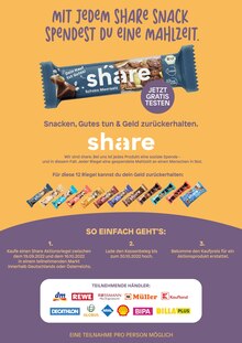 Aktueller share Prospekt "Mit jedem share Snack spendest Du eine Mahlzeit." mit 1 Seite