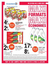 Prospectus E.Leclerc à Cournon-D'Auvergne, "Maxi formats, maxi économies", 32 pages, 28/05/2024 - 08/06/2024