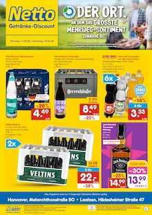 Jack Daniels im aktuellen Netto Marken-Discount Prospekt (Laatzen) Jack Daniels im Netto Marken-Discount Prospekt "DER ORT, AN DEM DU IMMER AUSGEZEICHNETE PREISE FINDEST." mit 6 Seiten (Laatzen)