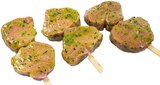 Aktuelle Rindfleisch Angebote bei REWE in Jena Aktuelles Kalbsfilet-Spieß Angebot bei REWE in Jena ab 4,99 €