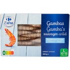 Gambas sauvages entières crues congelées - CARREFOUR EXTRA en promo chez Carrefour Trappes à 11,19 €