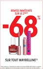 Promo -68% de remise immédiate sur le 2ème sur tout maybelline à  dans le catalogue Intermarché à Airvault