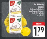Zitronen Angebote von Gut & Günstig bei E center Erlangen für 1,79 €