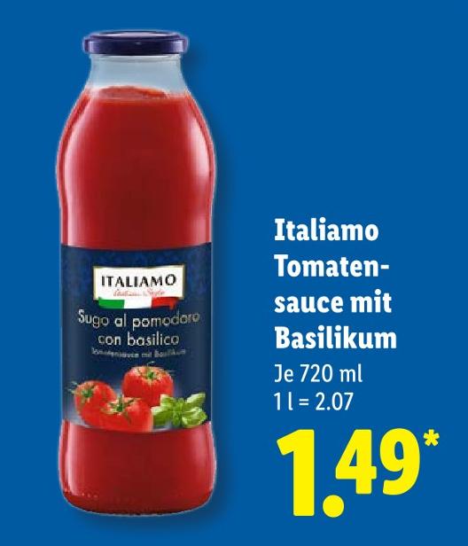 Tomatensauce mit Basilikum