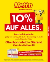 Netto Marken-Discount Discounter Prospekt der aktuellen Woche mit 2 Seiten, gültig von 08.12.2025 bis 11.12.2025, in Straßenhaus und Umgebung Aktueller Netto Marken-Discount Discounter Prospekt in Straßenhaus und Umgebung, "10% AUF ALLES" mit 2 Seiten, 08.12.2025 - 11.12.2025