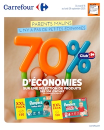 Catalogue Supermarchés de Carrefour à Saint-Médard-d'Eyrans Prospectus Carrefour à Saint-Médard-d'Eyrans, "PARENTS MALINS IL N’Y A PAS DE PETITES ÉCONOMIES", 48 pages, 16/09/2025 - 29/09/2025