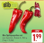 Spitzpaprika rot Angebote von BIO bei E center Bruchsal für 1,99 €