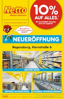 Netto Marken-Discount Prospekt "Neueröffnung - 10% auf ALLES." mit  Seiten (Regensburg)