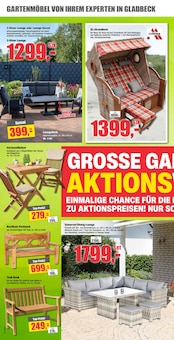 Strandkorb im Dekor-Markt Prospekt "Gartenmöbel Aktionswochen!" mit 10 Seiten (Duisburg)