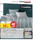 Parure housse de couette 2 personnes & 2 taies d'oreiller Thea - Domédia en promo chez Intermarché Antibes à 14,94 €