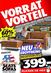 Aktueller Seats and Sofas Möbel & Einrichtung Prospekt in Schierling und Umgebung, "VORRAT VORTEIL" mit 1 Seite, 20.04.2024 - 04.05.2024