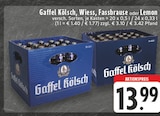 Kölsch, Wiess, Fassbrause oder Lemon Angebote von Gaffel Kölsch bei E center Köln für 13,99 €