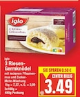 3 Riesen-Germknödel von Iglo im aktuellen E center Prospekt