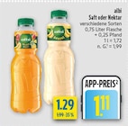 diska Schnelldorf - Saft oder Nektar Angebot im Prospekt Saft oder Nektar bei diska im Schnelldorf Prospekt für 1,11 €