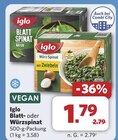 Blatt- oder Würzspinat von Iglo für 1,79 € bei combi im Angebot Blatt- oder Würzspinat von Iglo im aktuellen combi Prospekt