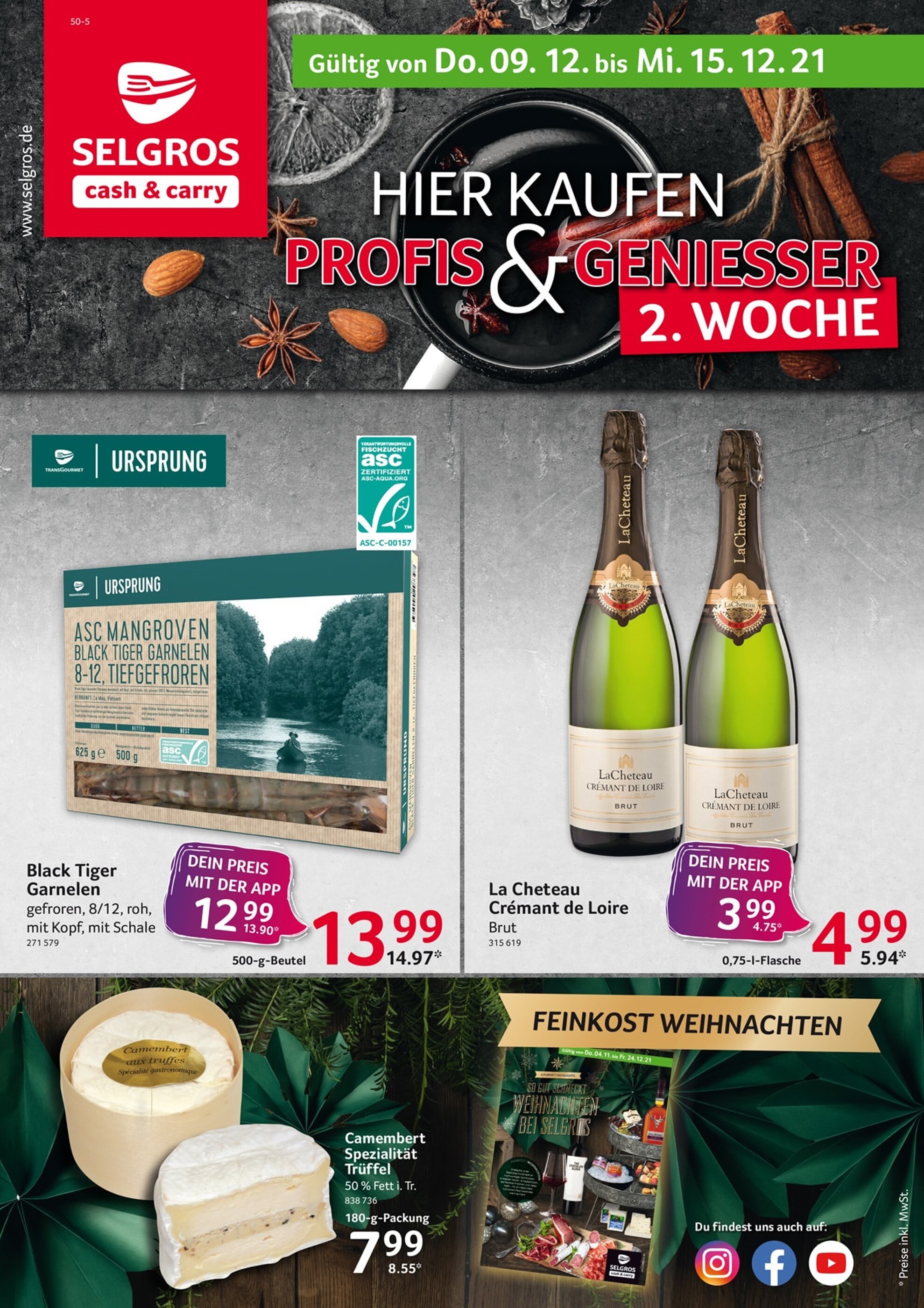 Selgros Prospekt für Karlstadt mit 24 Seiten Selgros Prospekt für Karlstadt: "Food", 24 Seiten, 09.12.2021 - 15.12.2021