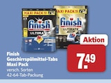 Geschirrspülmittel-Tabs Maxi Pack Ultimate im Angebot bei combi in Aurich Geschirrspülmittel-Tabs Maxi Pack Ultimate Angebote von Finish bei combi Aurich für 7,49 €