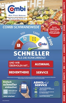 combi Schwanewede Prospekt der aktuellen Woche, gültig von 14.07.2025 bis 19.07.2025 Aktueller combi Schwanewede Prospekt "Markt - Angebote" mit 2 Seiten