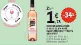 Boisson aromatisée à base de vin Rosé Pamplemousse - Fruits and Wine en promo chez E.Leclerc Boisson aromatisée à base de vin Rosé Pamplemousse - Fruits and Wine dans le catalogue E.Leclerc