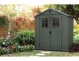 Abri "DARWIN" vert structure résine traitée anti-UV imitation bois soit 1,99 M² - Keter en promo chez Brico Dépôt Abri "DARWIN" vert structure résine traitée anti-UV imitation bois soit 1,99 M² - Keter dans le catalogue Brico Dépôt