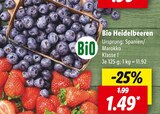 Bio Heidelbeeren Angebot in Büdingen, Hess Bio Heidelbeeren im aktuellen Prospekt bei Lidl in Büdingen, Hess