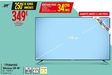 Tv Led - Polaroid - Carrefour Tv Led - Polaroid à 349,00 € dans le catalogue Carrefour "Une rentrée super bien étudiée"