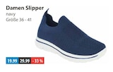 Damen Slipper navy von  im aktuellen V-Markt Prospekt für 19,99 €