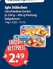 Stäbchen von Iglo im aktuellen V-Markt Prospekt