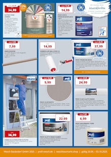 PROFI Wesch Prospekt der KW 38 "Fachmarkt für Bauen, Heimwerken & Garten" Aktueller PROFI Wesch Prospekt "Fachmarkt für Bauen, Heimwerken & Garten" Seite 2 von 8 Seiten