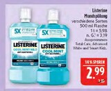 Mundspülung im Angebot bei Marktkauf in Schweinfurt Mundspülung Angebote von Listerine bei Marktkauf Schweinfurt für 2,99 €